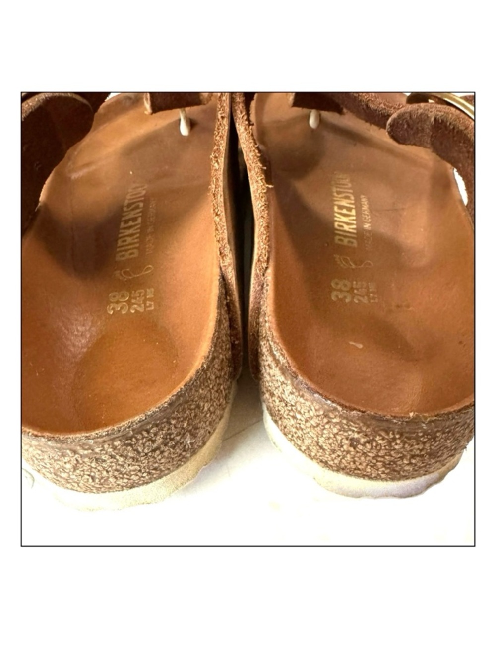 Birkenstock Gizeh Big Buckle Sandal in Cognac Size 38 EU/7.5 US - Picture 6 of 13